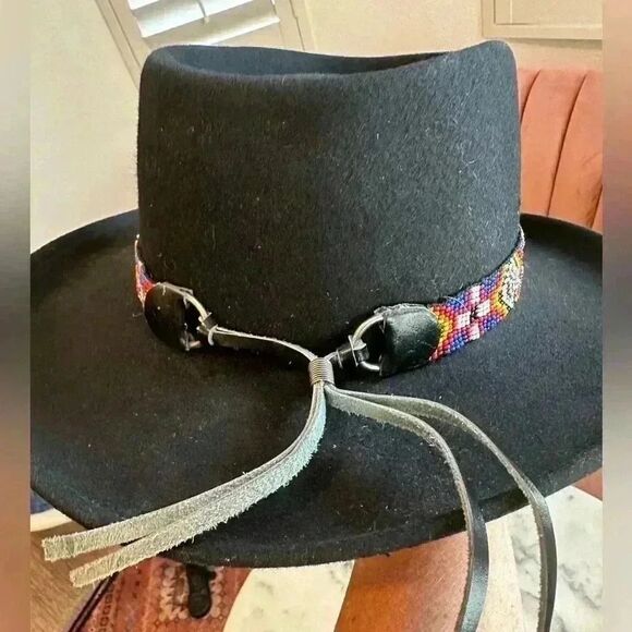 Minnetonka hat classic. Beaded band adds a fun touch to this fedora. - Picture 1 of 10
